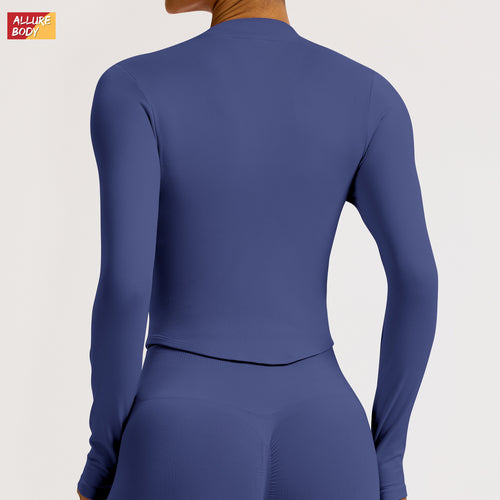 Quick-Dry Short Sleeve Workout Jacket | Fitness Jacket | The Kashmere - Premium Seamless Activewear by The Kashmere