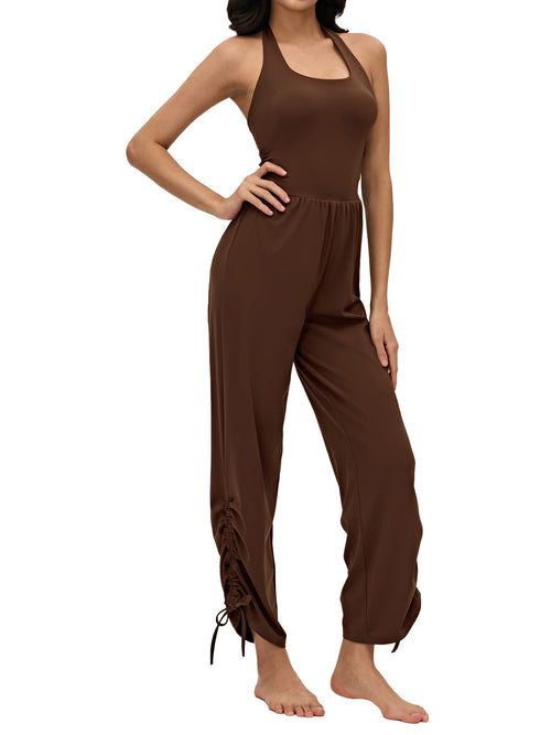 Naked-Feel Halter Neck Yoga Bodysuit | The Kashmere