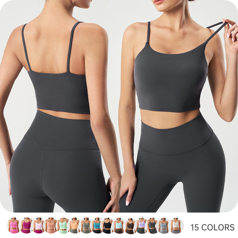AG002 Strappy Back Sculpting Sports Bra | The Kashmere