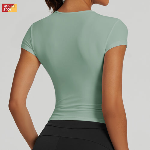 Quick-Dry Short Sleeve Biker Shorts | Athletic Shorts | The Kashmere - Premium Seamless Activewear by The Kashmere