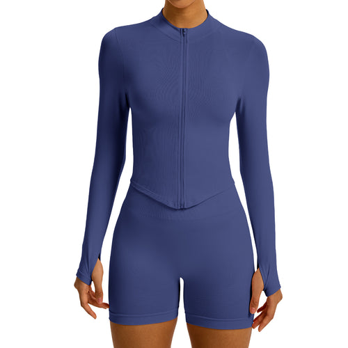 Quick-Dry Short Sleeve Workout Jacket | Fitness Jacket | The Kashmere